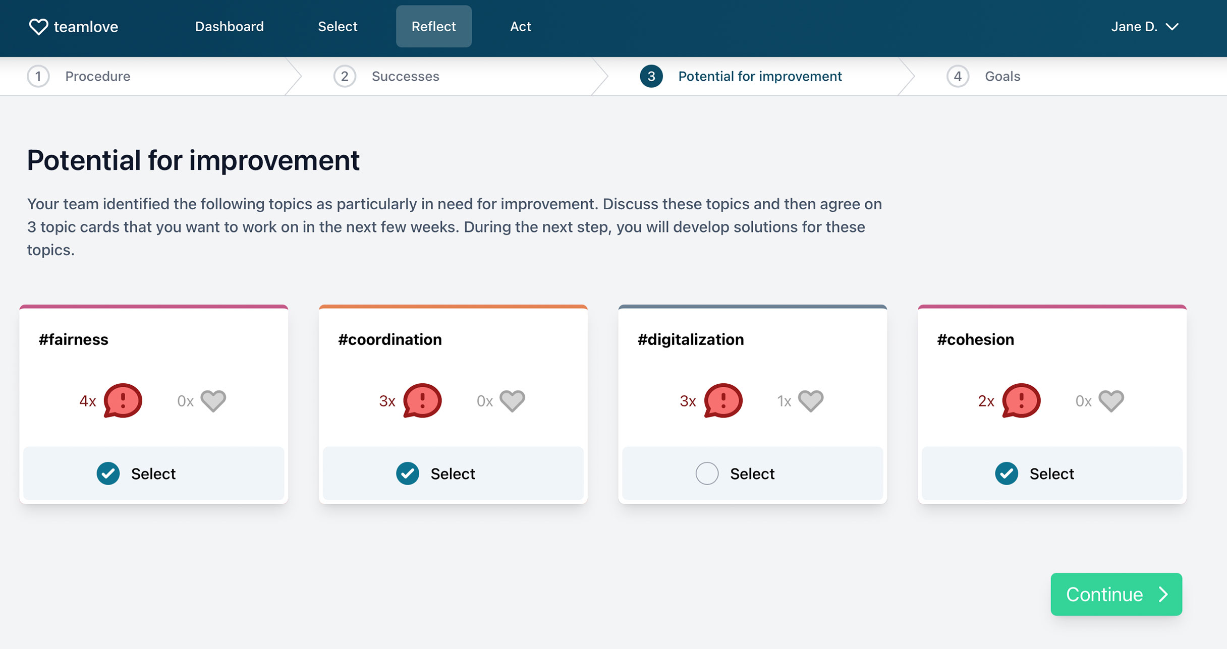 Customer profile user interface
